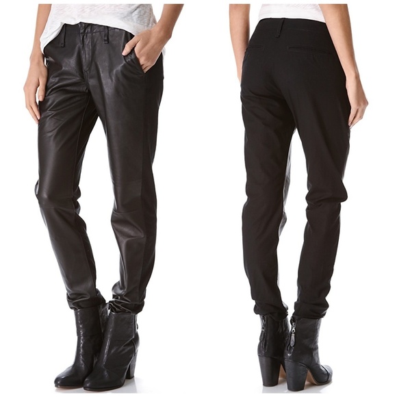 Rag & Bone Hyde Portobello Trouser Pants Leather - Picture 2 of 7